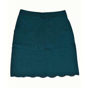 NWT Forest/Teal Green Scalloped Skirt